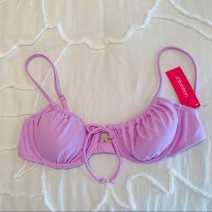 Target Lilac Shirred Underwire Bikini Top